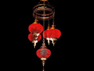 Chinese red lantern 3D model
