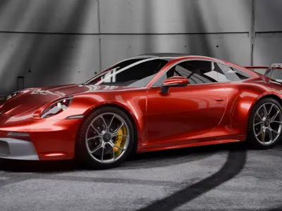 Porsche 911 GT3 2022 Rigged 3D model