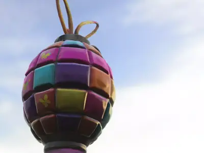 Colorful Bunny Grenade Low-poly 3D model