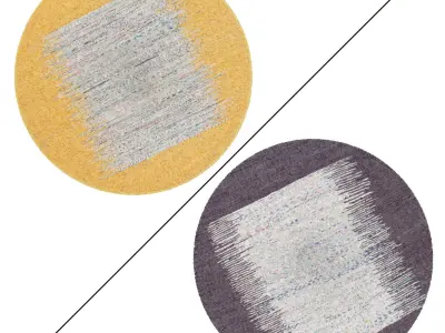 Round Rug Set 237 3D model