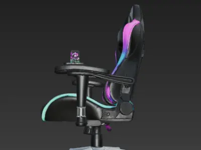 Modern Gaming Chair - High-end ergonomic desk chair  3D model