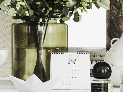 Decorative Set 025 Low-poly 3D model