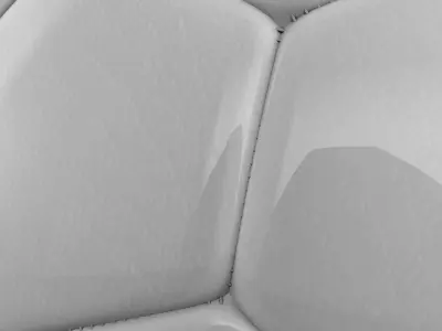 Soccer ball white 2 Low-poly 3D model