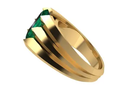 Emerald Ring 0516 Free 3D print model