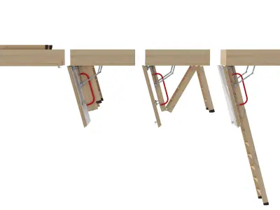 loft ladder Low-poly 3D model