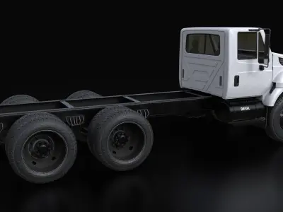 International Workstar 7400 Chassis White 3D model
