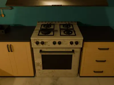 GAME READY KITCHEN ASSET PACK Free low-poly 3D model