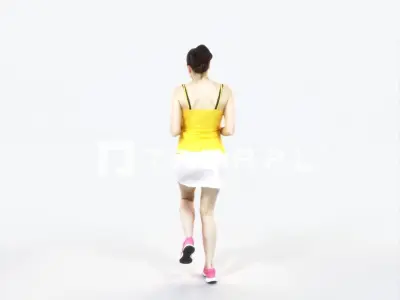 Dream 02A Running Jogging Sports Woman Low-poly 3D model