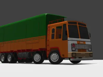 TATA 12 WHEELER TRUCK Low-poly 3D model