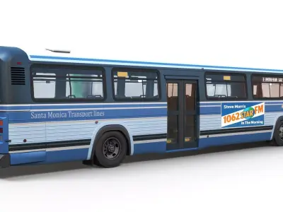 City Bus Low-poly 3D model