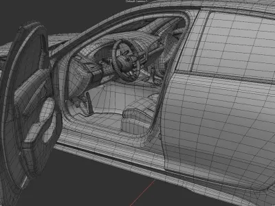 Cadillac CT5 V blackwing 2022 Engine and Interior 3D model