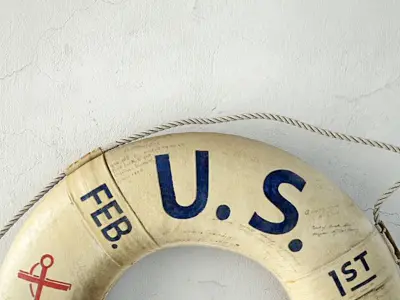 WW2 Original 1944 US Navy Life Ring 3D model