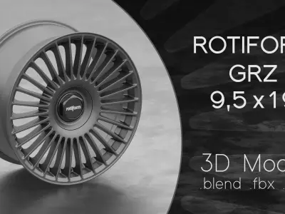 Rotiform GRZ Wheel 3D Model 3D model