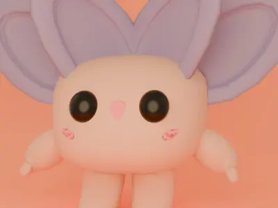 Cute Cat Character 3D Model - Game Ready Rigged and Animated Low-poly 3D model