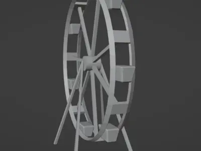 Ferry - Observation Wheel low poly 3D animated Low-poly 3D model