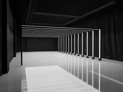 PHOTO STUDIO interior car studio Low-poly 3D model