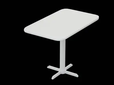 Rectangular Table Low-poly 3D model
