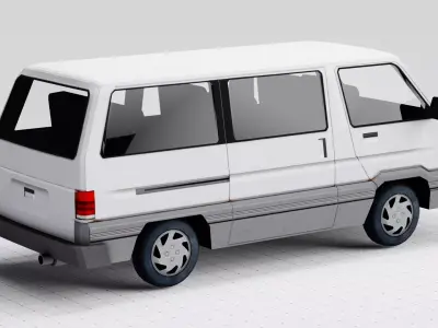 Low Poly Van Vehicle Low-poly 3D model