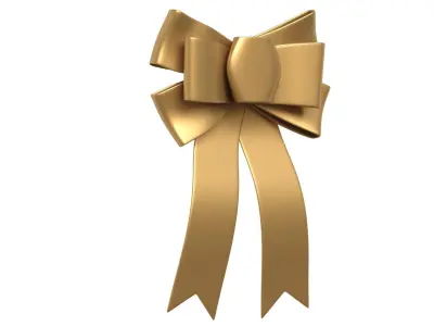 Christmas Bow Ribbon 20 Low-poly 3D model