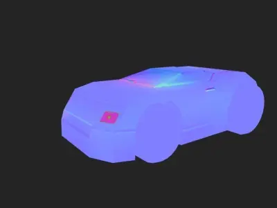 BASIC STYLE CAR Low-poly 3D model
