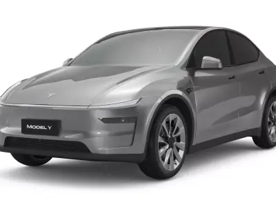 2025 Tesla New Model Y With Two Style Rims 3D model