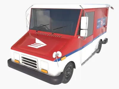 Grumman LLV Canada post Low-poly 3D model