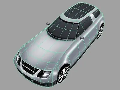 SAAB 9-X Low-poly 3D model