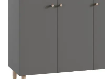 Hanna s Cabinet 2 Grey 3D model