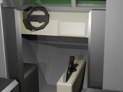 3D model low-poly MRAP Low-poly 3D model