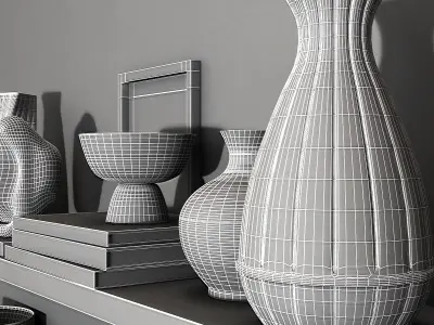 decorative set 01 Low-poly 3D model purchase