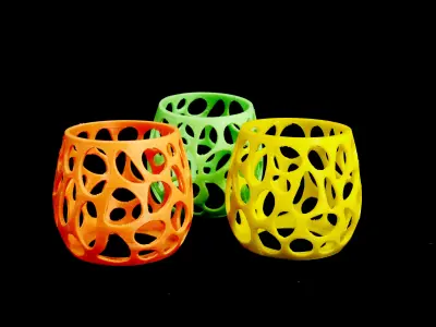 Tea Light Holder  Voronoi 3D print model
