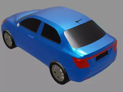 Maruti Dzire Car  Low-poly 3D model