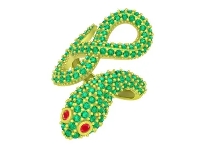 Luxury Snake Ring Jewelry 3D Model 4062 3D print model