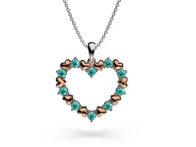 HEART PENDANT LOVE SIGN - Diamond  Valentines Day Gift 3D print model