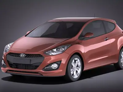 Hyundai i30 3-door 2014 VRAY 3D model