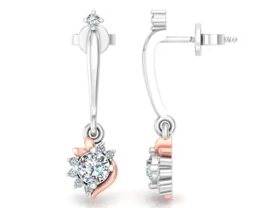 Women earrings 3D print model