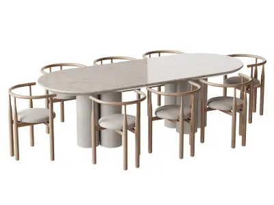 Dining table TOWNSVILLE 2 3D model