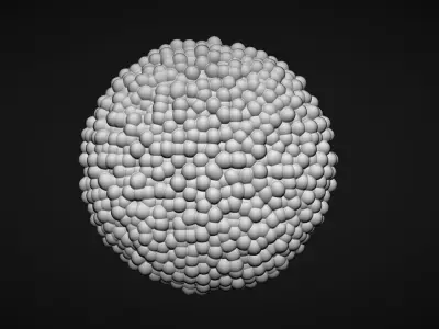 Daisy Head Middles bas relief 3D print model