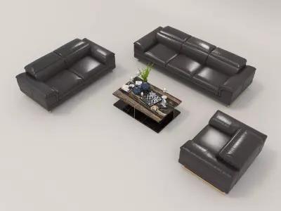 Modern Sofa and Armchair 3 3D model