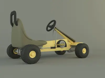 go kart vehicle 3D model