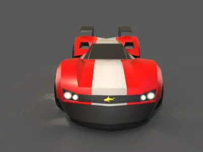 CHALLENGER CAR Low-poly 3D model