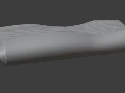 Artistic deco soft wave concept 3D print model