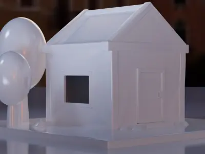 Tabletop House Model 3D print model