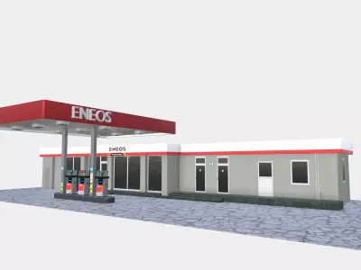 Petrol station 3D model