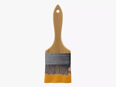 Regular painting brush 01 3D model