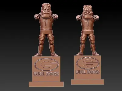 GEORGIA BULLDOGS FOOTBALL MASCOT STATUE - 3D PRINT 3D print model