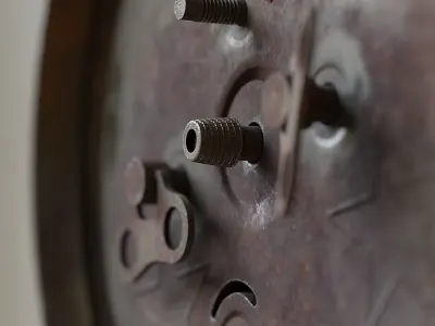 Old Alarm Clock Low-poly 3D model