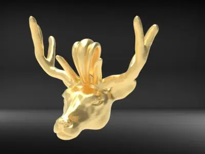 Deer Head Pendant 3D print model