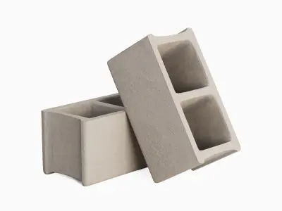 Concrete Construction Blocks 04 Low-poly 3D model