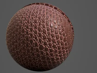 crocodile back leather 3D model